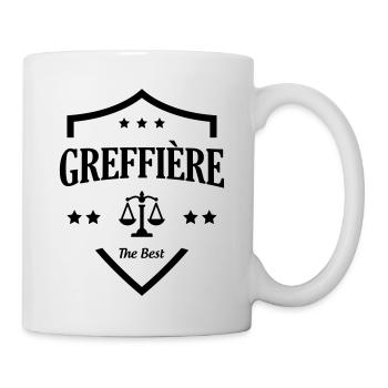 Greffier / Greffière / Loi / Tribunal / Justice - Mug blanc - blanc - Droite
