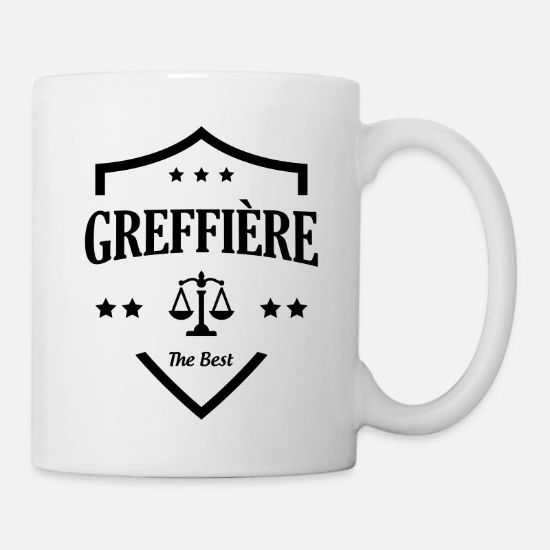 Greffier / Greffière / Loi / Tribunal / Justice - Mug blanc - blanc