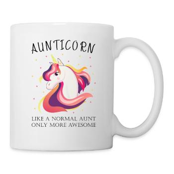 Aunticorn Einhorn Beste Tante der Welt - Tasse - Weiß - Rechts