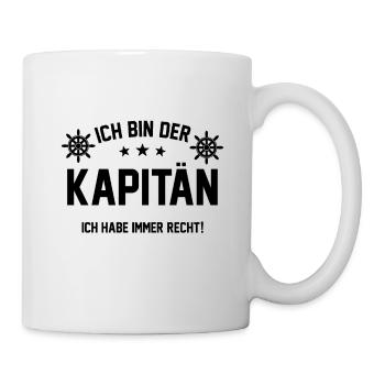 Kapitän Schiff Spruch Lustig geschenk - Tasse - Weiß - Rechts