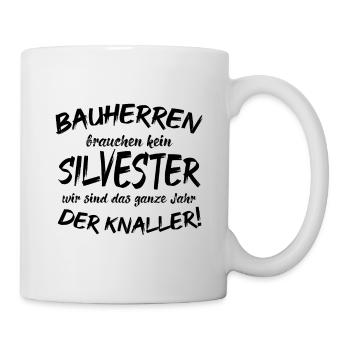 Bauherr - Tasse - Weiß - Rechts