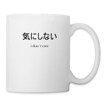 Japanische Zeichen i dont care - Tasse - Weiß - Rechts