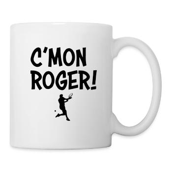 Tennis Player C'Mon Roger Fan Gift - Tasse - Weiß - Rechts