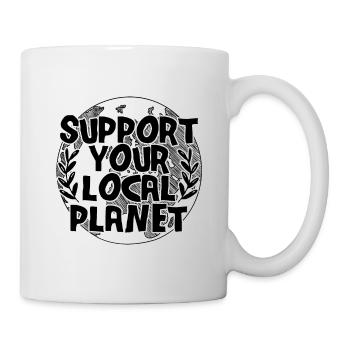 Soutenez votre cadeau écologique Planet Planet - Mug blanc - blanc - Droite