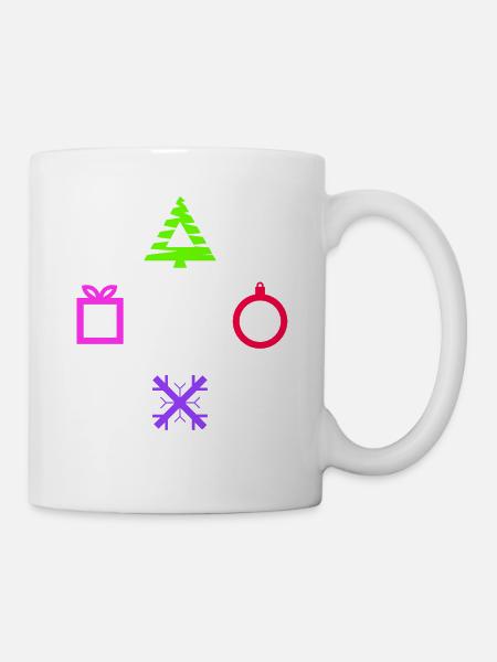 Gamer Console Buttons - Christmas Edition - Mug - white