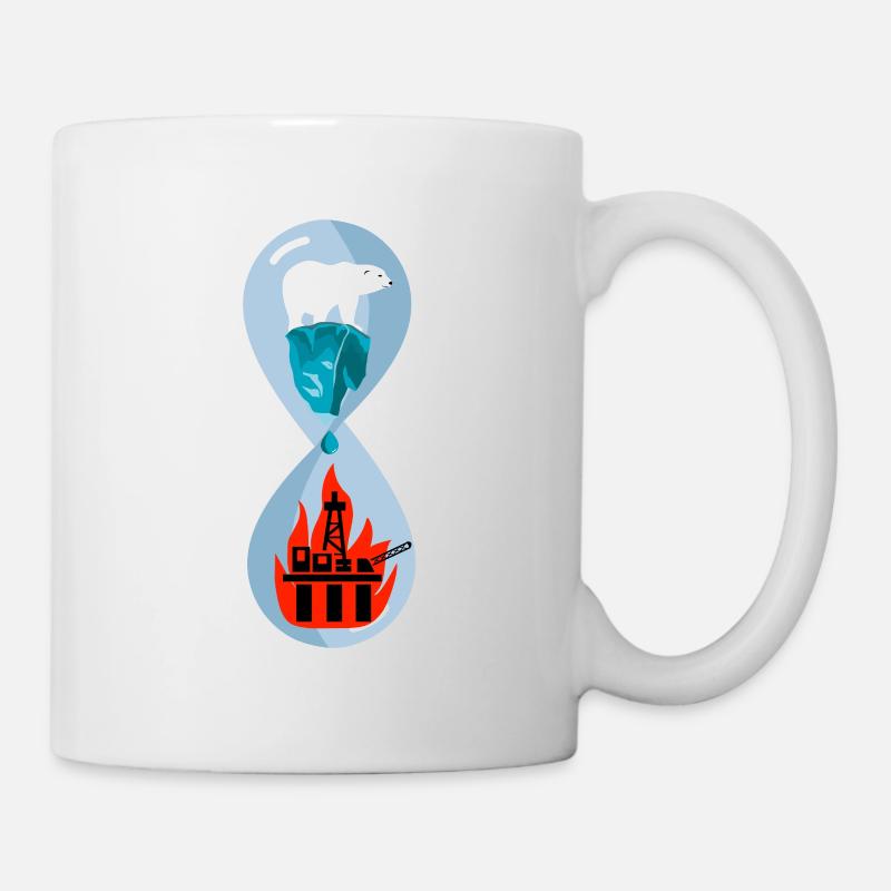 Ours polaire climat changement climatique - Mug blanc - blanc