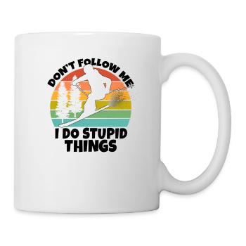 Don't Follow Me I Do Stupid Things - Mug - white - Right