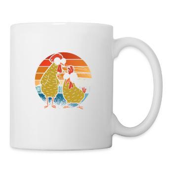 Poulet poulet coq agriculteur cadeau de poulailler - Mug blanc - blanc - Droite