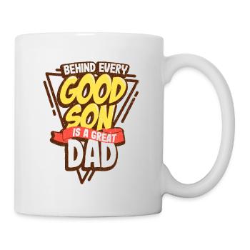 Meilleur papa père et fils - Mug blanc - blanc - Droite