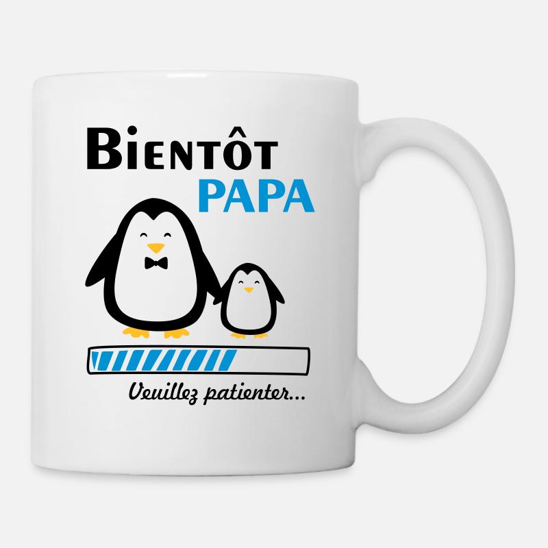 bientôt papa pingouin,futur père - Mug blanc - blanc