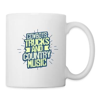 Country music trucker - Mug - white - Right