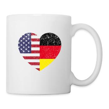 USA Germany America Flag Gift - Mug - white - Right