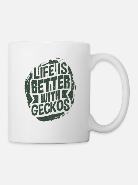 Gecko - Tasse - Weiß