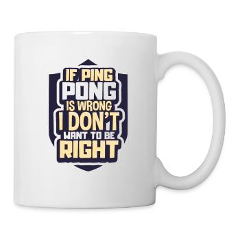 Tennis de table - Mug blanc - blanc - Droite
