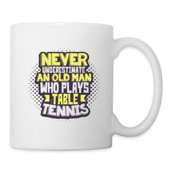 Grand-père de tennis de table - Mug blanc - blanc - Droite