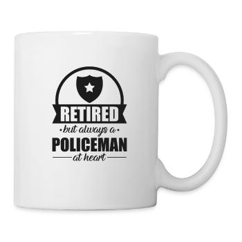 Officier de police pensionné de police - Mug blanc - blanc - Droite