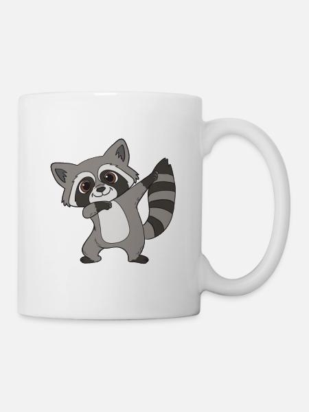 Raccoon Dabbing Raccoon - Mug blanc - blanc