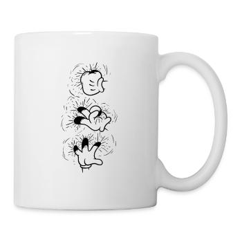 Schere Papier Stein - Tasse - Weiß - Rechts