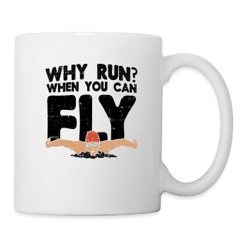 Schwimmen Schwimmer Geschenk - Tasse - Weiß - Rechts
