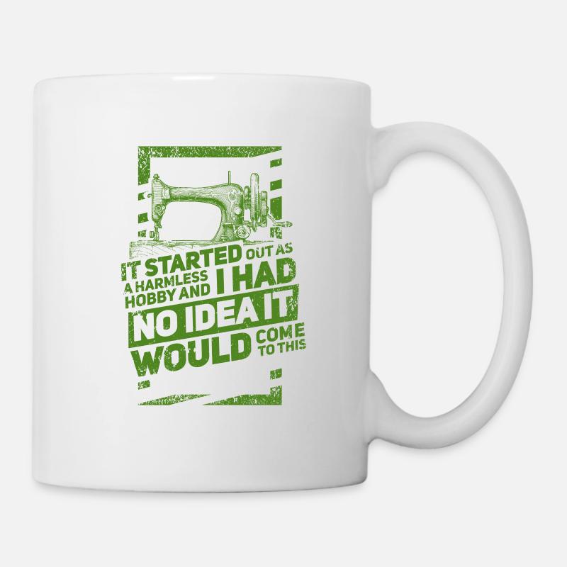 Nähen Nähmaschine Vintage - Tasse - Weiß