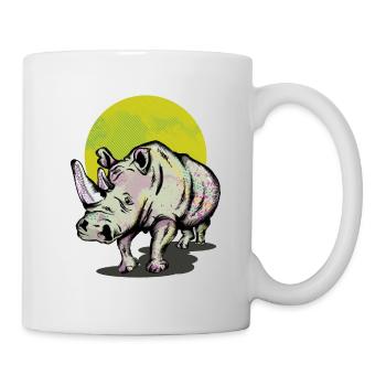 Rhino rhinoceros - Mug - white - Right