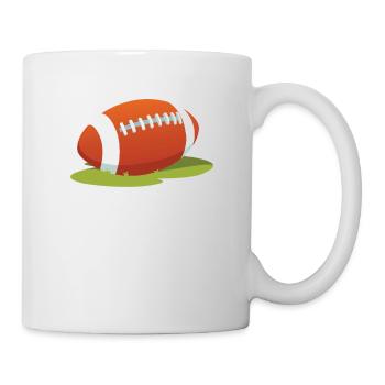 Ballon de rugby - Mug blanc - blanc - Droite