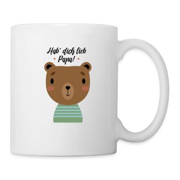 Hab dich lieb Papa - Vatertag - Tasse - Weiß - Rechts