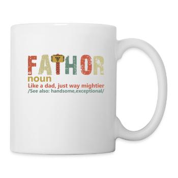 Vintage Fathor Anniversaire Fête des pères Drôle papa - Mug blanc - blanc - Droite