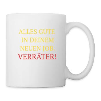 Tout le meilleur dans votre nouveau travail. Traitre! collègues - Mug blanc - blanc - Droite