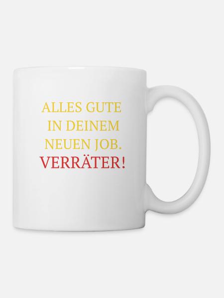Tout le meilleur dans votre nouveau travail. Traitre! collègues - Mug blanc - blanc