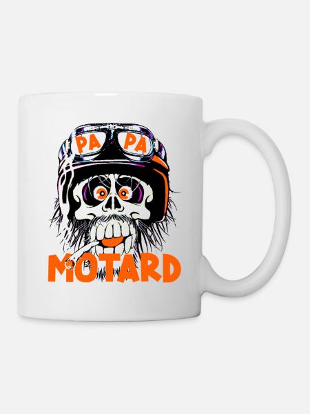 Papa motard - Mug blanc - blanc