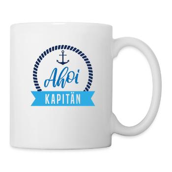 Ahoi Kapitän - Tasse - Weiß - Rechts