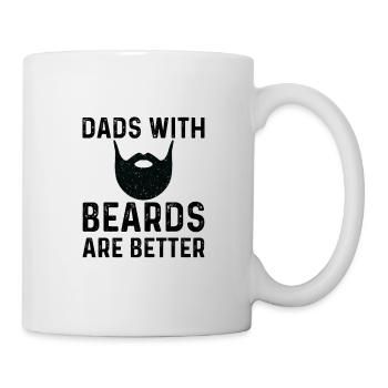 Cadeau de fête des pères, les papas avec des barbes sont meilleurs TS - Mug blanc - blanc - Droite