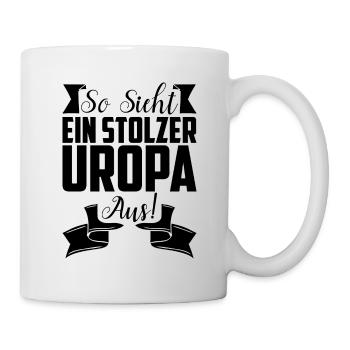 Lustiger Uropa Opa Geschenkidee Vatertag Spruch - Tasse - Weiß - Rechts