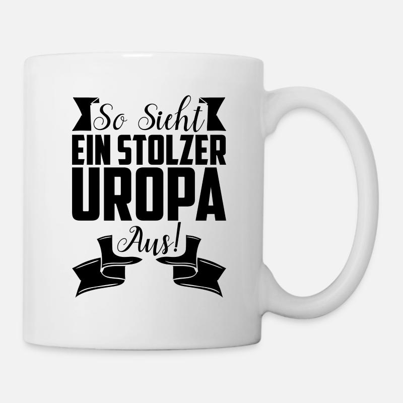 Lustiger Uropa Opa Geschenkidee Vatertag Spruch - Tasse - Weiß