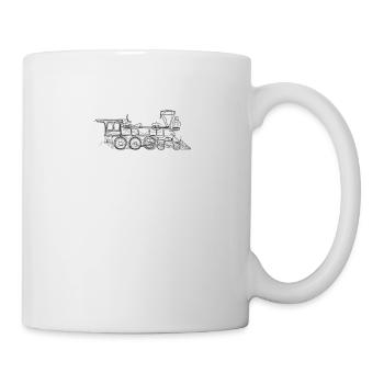 Locomotive train - one line drawing - Mug - white - Right
