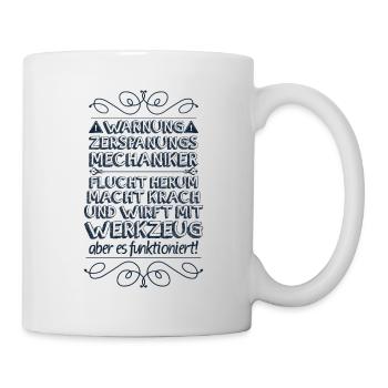 Zerspanungsmechaniker Zerspaner Geschenkidee - Tasse - Weiß - Rechts