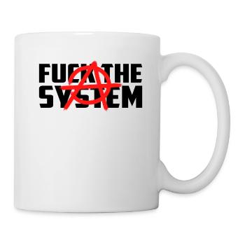Anarchie Anarchist Atheist Punk Punker Symbol - Tasse - Weiß - Rechts