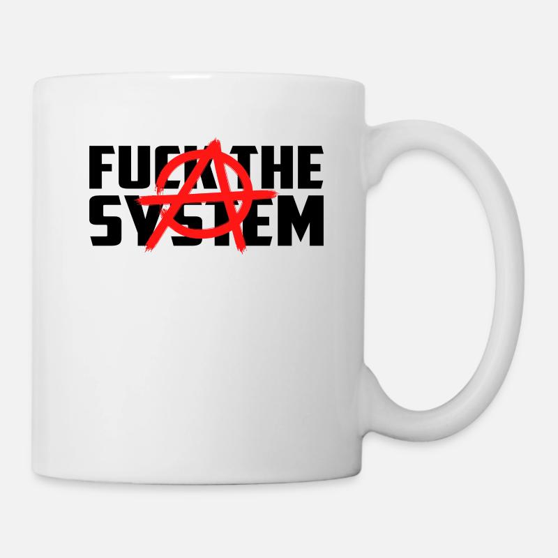 Symbole de punker punk athée anarchiste anarchiste - Mug blanc - blanc