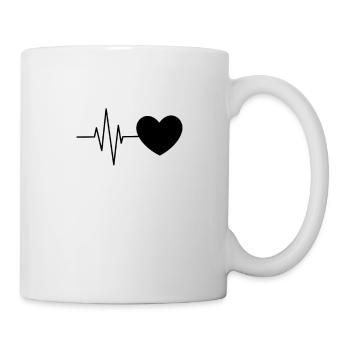 Battement de coeur - Mug blanc - blanc - Droite