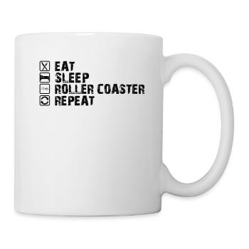Achterbahn Freizeitpark Rollercoaster Geschenkidee - Tasse - Weiß - Rechts