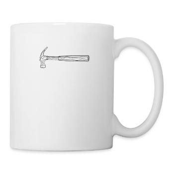 Hammer artisan - one line drawing - Mug - white - Right