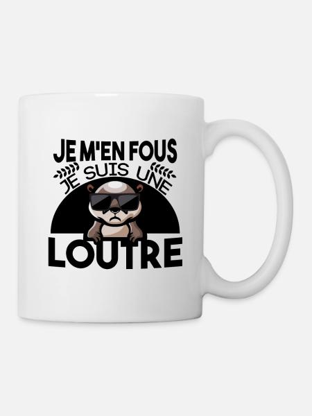Je M’en Fous Je Suis Une Loutre - Mug blanc - blanc