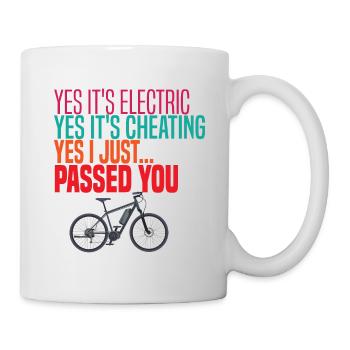 E-Bike Electric Bike Cycling - Mug - white - Right