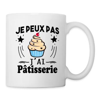J'peux pas j'ai pâtisserie - Mug blanc - blanc - Droite