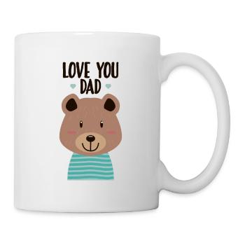 Papabär Hab dich lieb Papa - Tasse - Weiß - Rechts