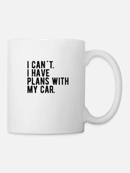 ENTHOUSIAST DE VOITURE: Plans avec ma voiture - Mug blanc - blanc