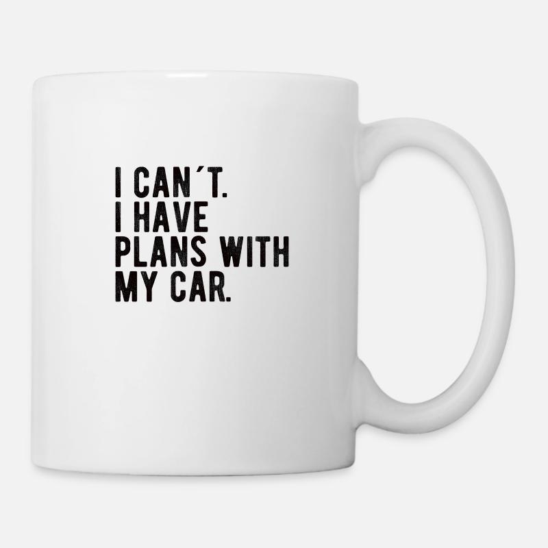 ENTHOUSIAST DE VOITURE: Plans avec ma voiture - Mug blanc - blanc