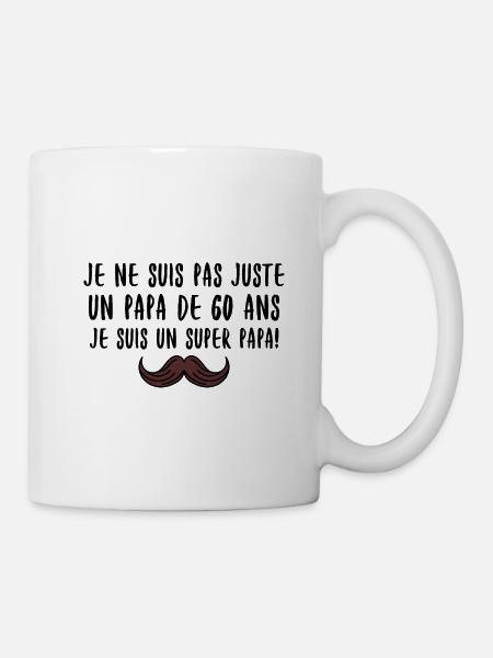 Papa de 60 ans cadeau anniversaire 60 ans - Mug blanc - blanc