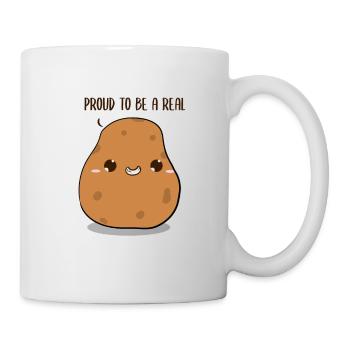 Stolz darauf Deutsch (eine Kartoffel) zu sein - Tasse - Weiß - Rechts